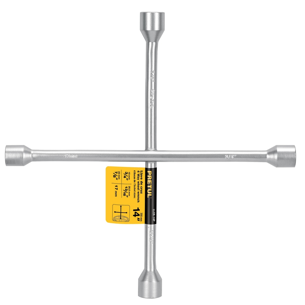(4U) LLAVE DE CRUZ DE 14" PRETUL