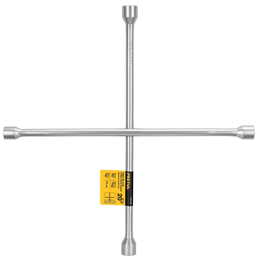 (4)LLAVE DE CRUZ PARA AUTO, 20"  PRETUL 