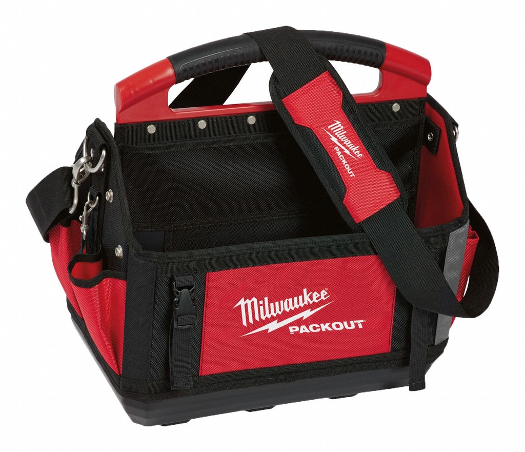 BOLSO ABIERTO PACKOUT MILWAUKEE  15" LONA 31 ALOJAMIENTOS C/BASE RIGIDA