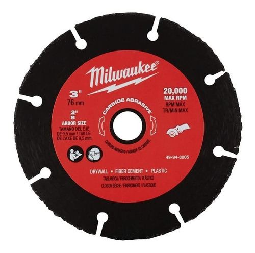 Disco De Corte Segmentado 3" Milwaukee