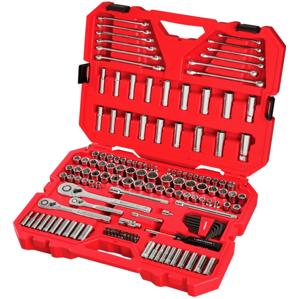 Set maletín 159 Piezas CRAFTSMAN 1/4"-3/8"-1/2"