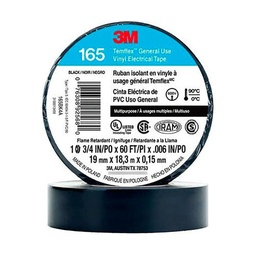 [66052] CINTA AISLADORA TEMFLEX 3M 165 Negra X 18 m.