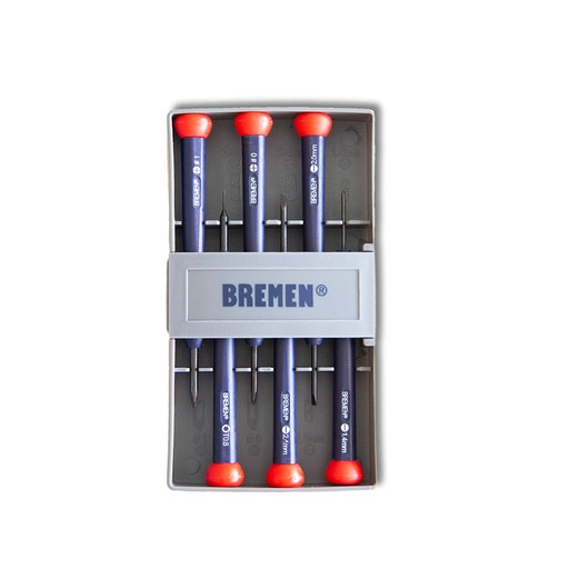 [BRE7108] DESTORNILLADOR BREMEN® RELOJERO Juego  6 PZS.(PH.0