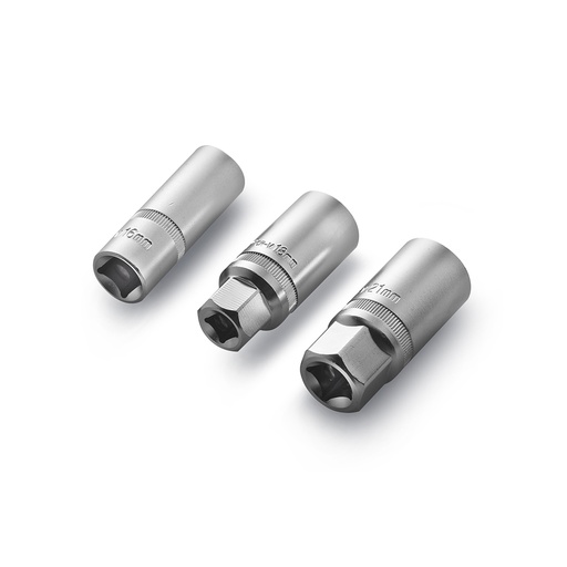 [BRE7160] BOCALLAVE SACA BUJIAS x 3 Pzs (Enc.1/2' 16 & 21mm-