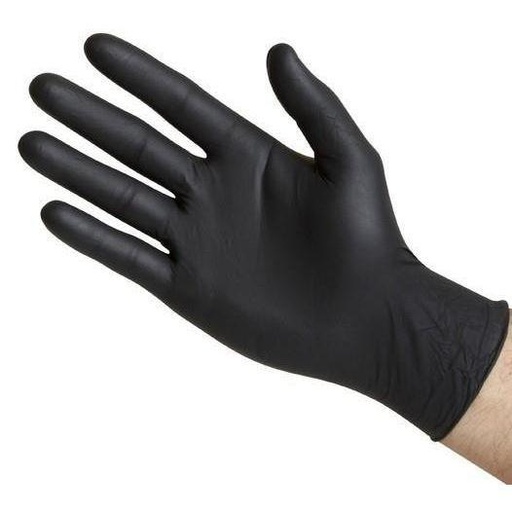 GUANTE NITRILO DESCARTABLE NEGRO REFORZADO CAX100