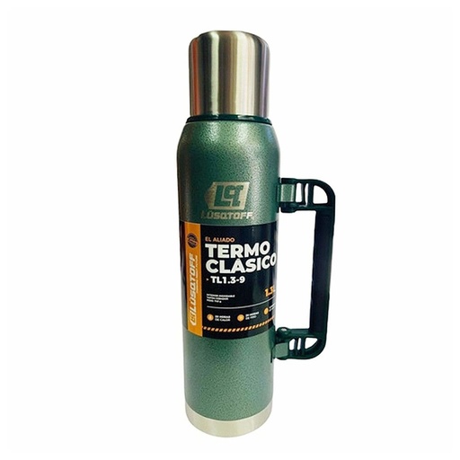 [TL1.3-9] TERMO LUSQTOFF VERDE 1.3 LTS + MANIJA Y PICO CEBADOR