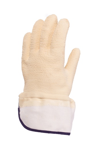 (DPS21125)Guante Latex Rugoso puño lona DPS