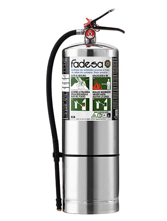 [A148] MATAFUEGO FADESA DE ACERO INOXIDABLE P/ COCINA "AK" DE 6 Lts. BASE ACETATO DE POTASIO